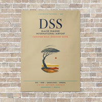 Thumbnail for Blaise Diagne International Airport DSS vertical canvas print - no frame - beige background