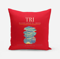 Thumbnail for Tri-Cities Airport (TRI) design on red pillow