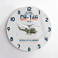 Thumbnail for Bell Canada CH-146 Griffon design on light gray no frame wall clock