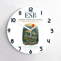 Thumbnail for Ankara Esenboga Airport ESB Wall-Clock No-Frame - White