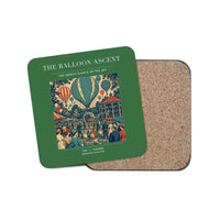 Thumbnail for The Balloon Ascent - Designed Coasters design on green 1-piece