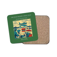 Thumbnail for The High Desert Speed Trap - Designed Coasters design on green 1-piece