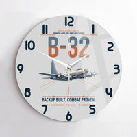 Thumbnail for B-32 Dominator design on light gray no frame wall clock