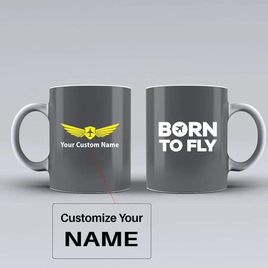 Customisable Born to Fly Mug - view 7