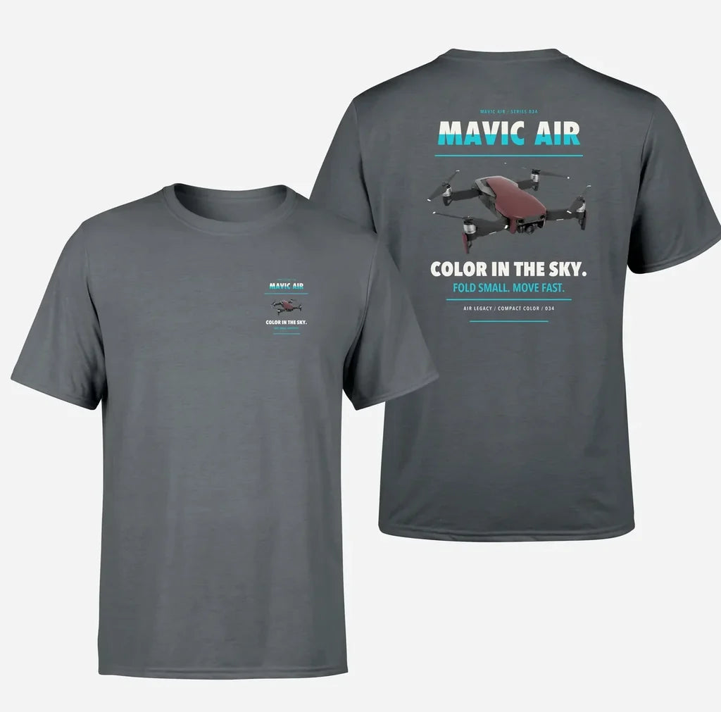 DJI Mavic Air design on gray t shirt