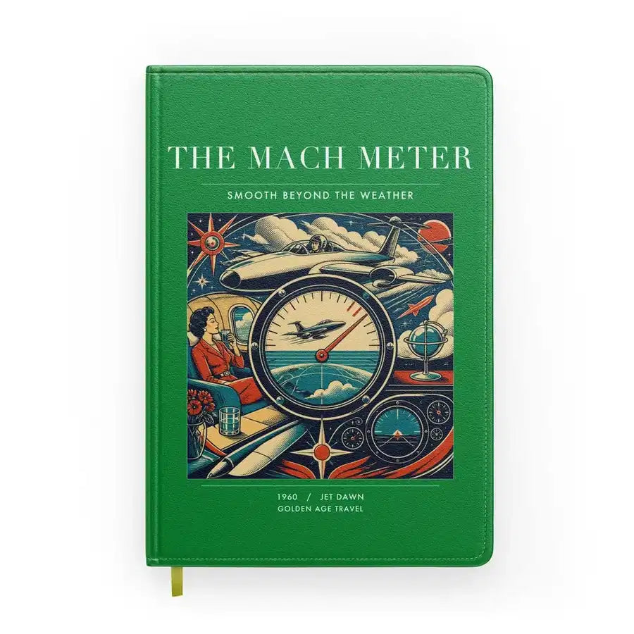 VINTAGE G4115 - The Mach Meter - Designed Notebooks design on green
