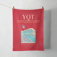 Thumbnail for Thunder Bay International Airport (YQT) design on red towel