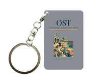 Thumbnail for Ostend-Bruges International Airport (OST) design on gray key chain