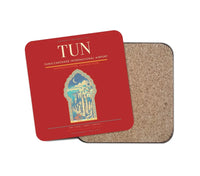 Thumbnail for Tunis-Carthage International Airport (TUN) design on red 1 piece coaster