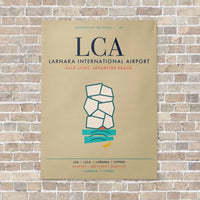 Thumbnail for Larnaka International Airport LCA vertical canvas print - no frame - beige background