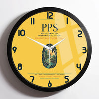 Thumbnail for Puerto Princesa International Airport (PPS) design on yellow framed wall clock