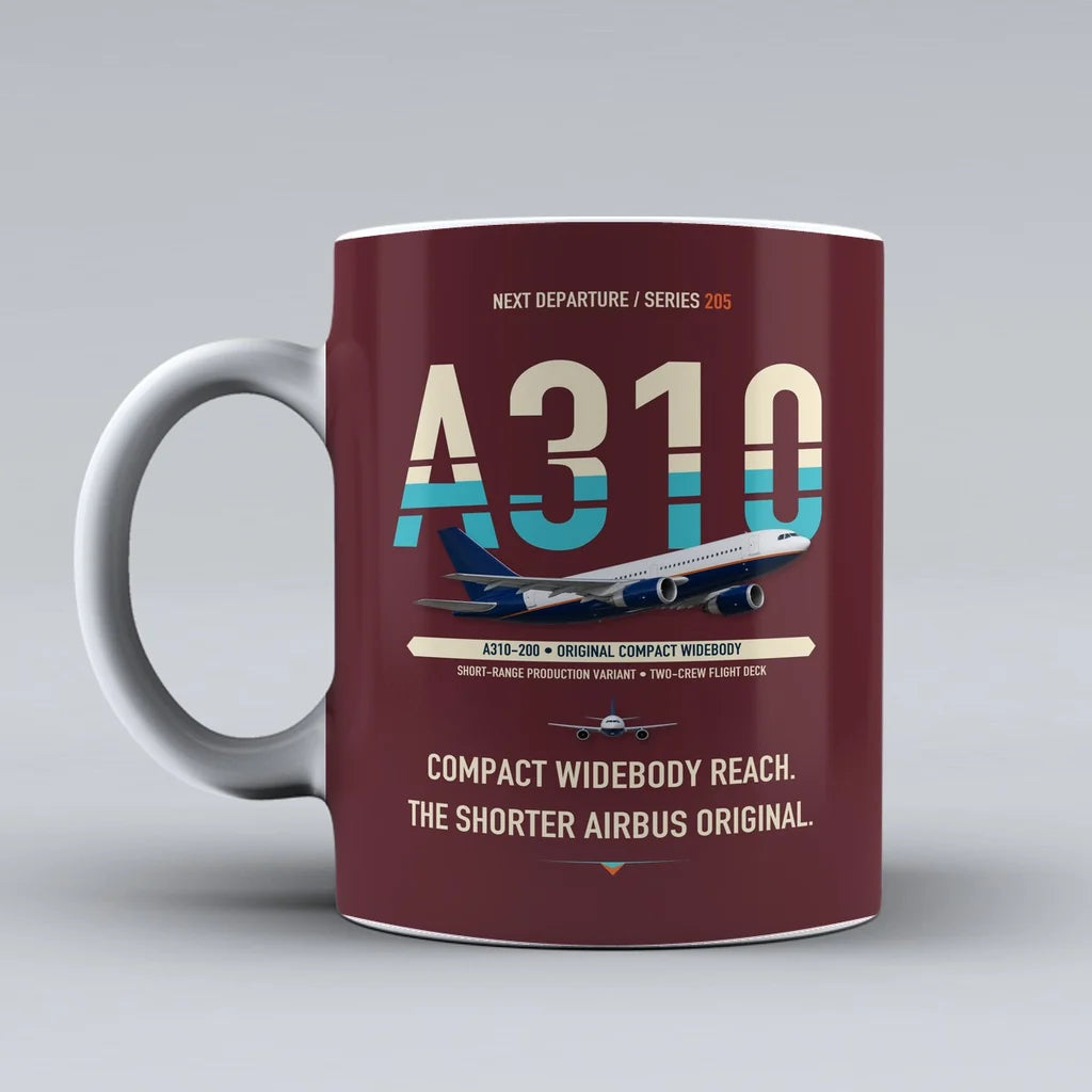 A310-200 Mug design on dark red airbus