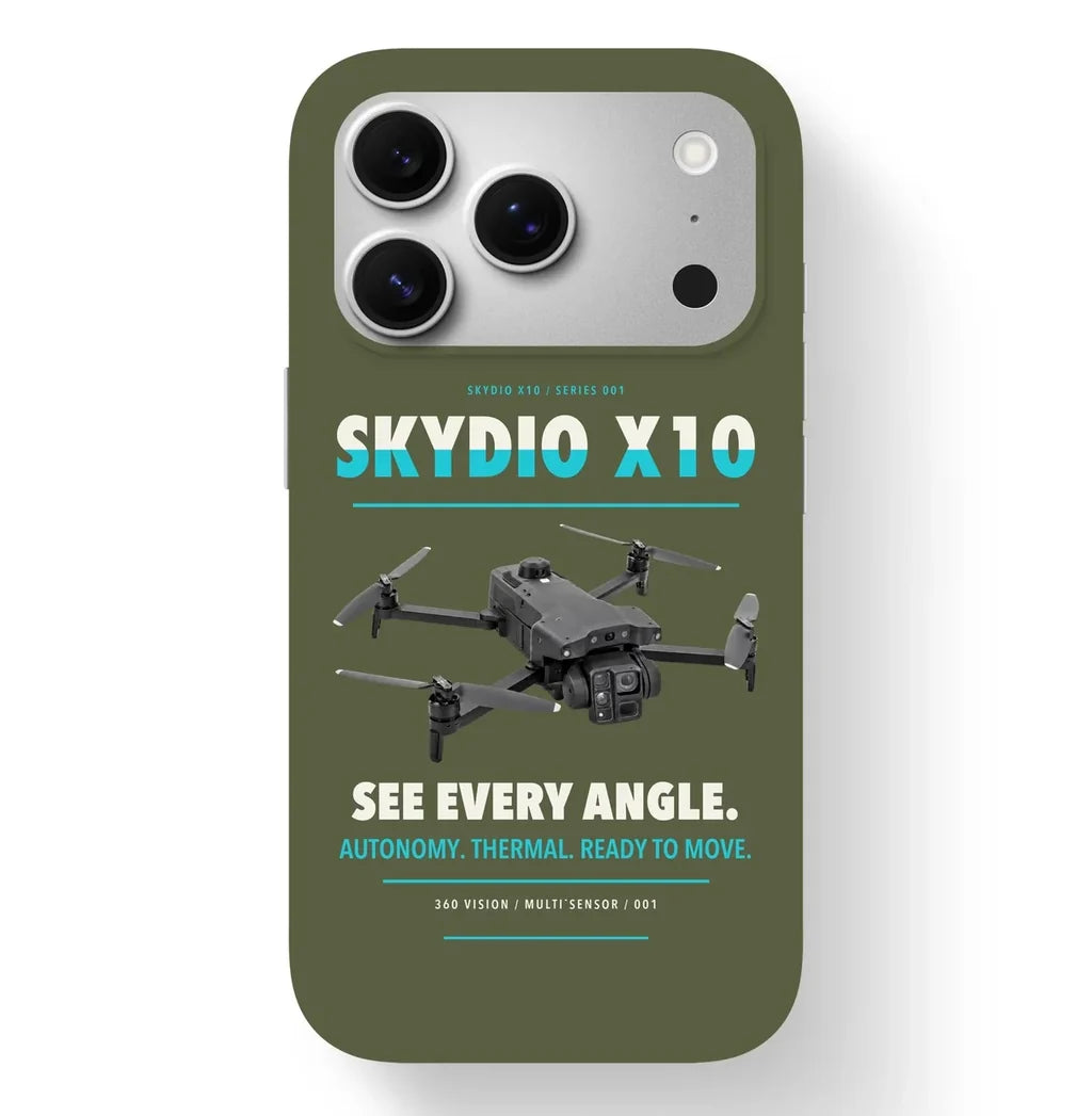 Skydio X10 Case design on green army iphone case