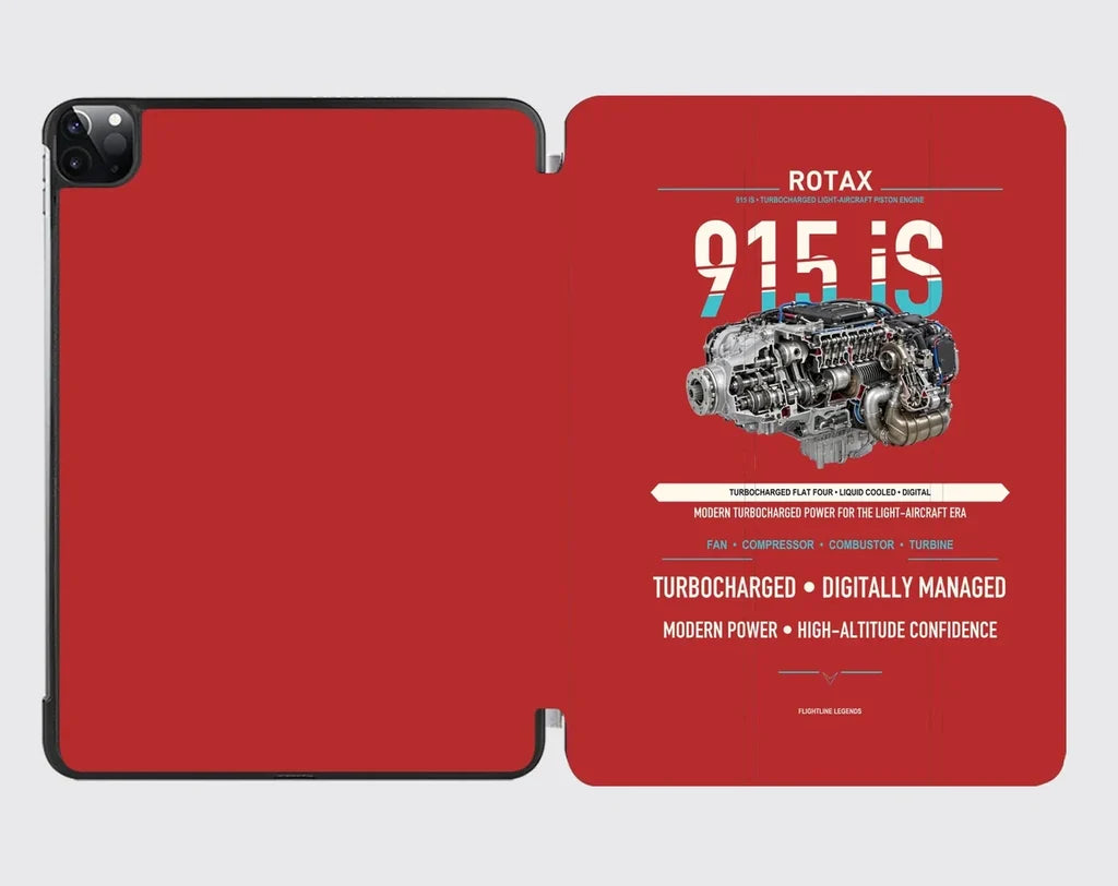915 iS design on red ipad tablet case