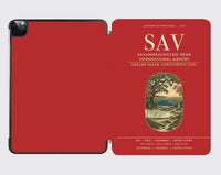 Thumbnail for Savannah-Hilton Head International Airport (SAV) design on red ipad tablet case