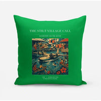 Thumbnail for VINTAGE G4275 - The Stilt Village Call - Designed Pillows design on green