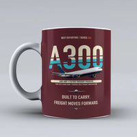Thumbnail for A300-600F Mug design on dark red airbus