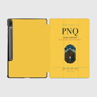 Thumbnail for Pune Airport (PNQ) design on yellow samsung tablet tablet case