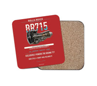 Thumbnail for BR715 design on red 1 piece coaster
