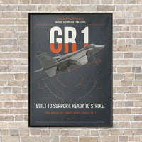 Thumbnail for SEPECAT Jaguar GR1 vertical canvas print - framed - gray background