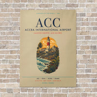 Thumbnail for Accra International Airport ACC vertical canvas print - no frame - beige background