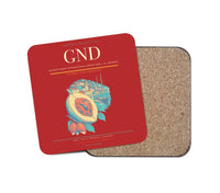 Thumbnail for Maurice Bishop International Airport (GND) design on red 1 piece coaster