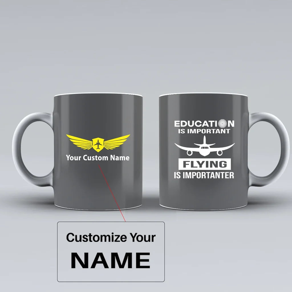 Customisable Flying is Importanter Mug - view 7