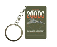 Thumbnail for Dassault Mirage 2000C RDI design on green army designed key chain, double-side print