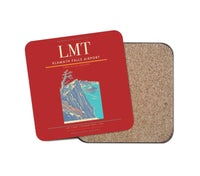 Thumbnail for Klamath Falls Airport (LMT) design on red 1 piece coaster