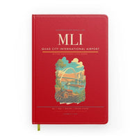 Thumbnail for Quad City International Airport (MLI) design on red notebook