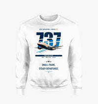 Thumbnail for Boeing 737-500 Classic design on white sweatshirt
