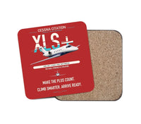 Thumbnail for Cessna Citation XLSPlus design on red 1 piece coaster