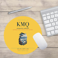 Thumbnail for Komatsu Airport (KMQ) design on yellow round mouse pad