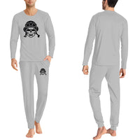 Thumbnail for Skeleton Pilot men pajamas - Light Gray