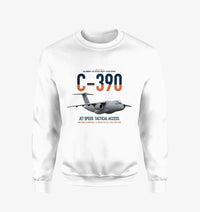 Thumbnail for C-390 Millennium design on white sweatshirt