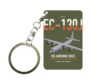 Thumbnail for EC-130J Commando Solo III design on green army designed key chain, double-side print