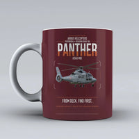 Thumbnail for Airbus Helicopters AS565 MBe Panther design on dark red ceramic mug, double-side print