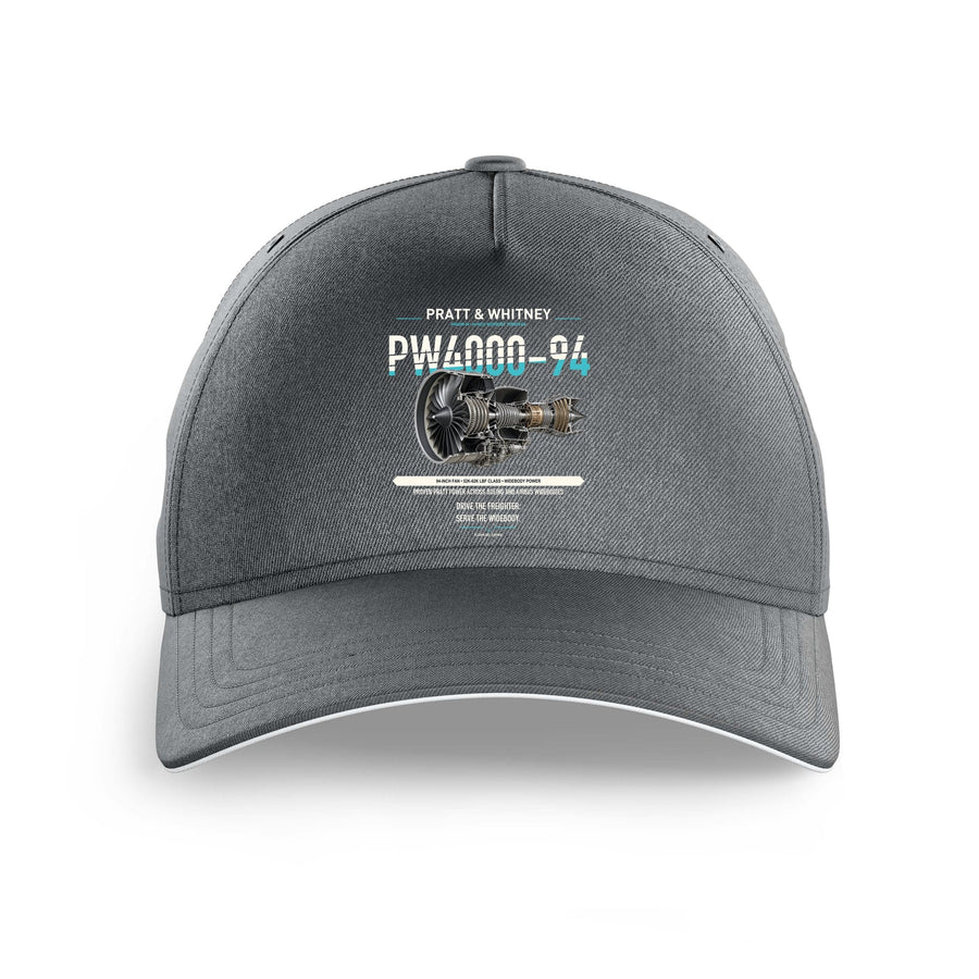 PW4000-94 design on gray printed hat