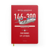 Thumbnail for BAe 146-300 design on red notebook