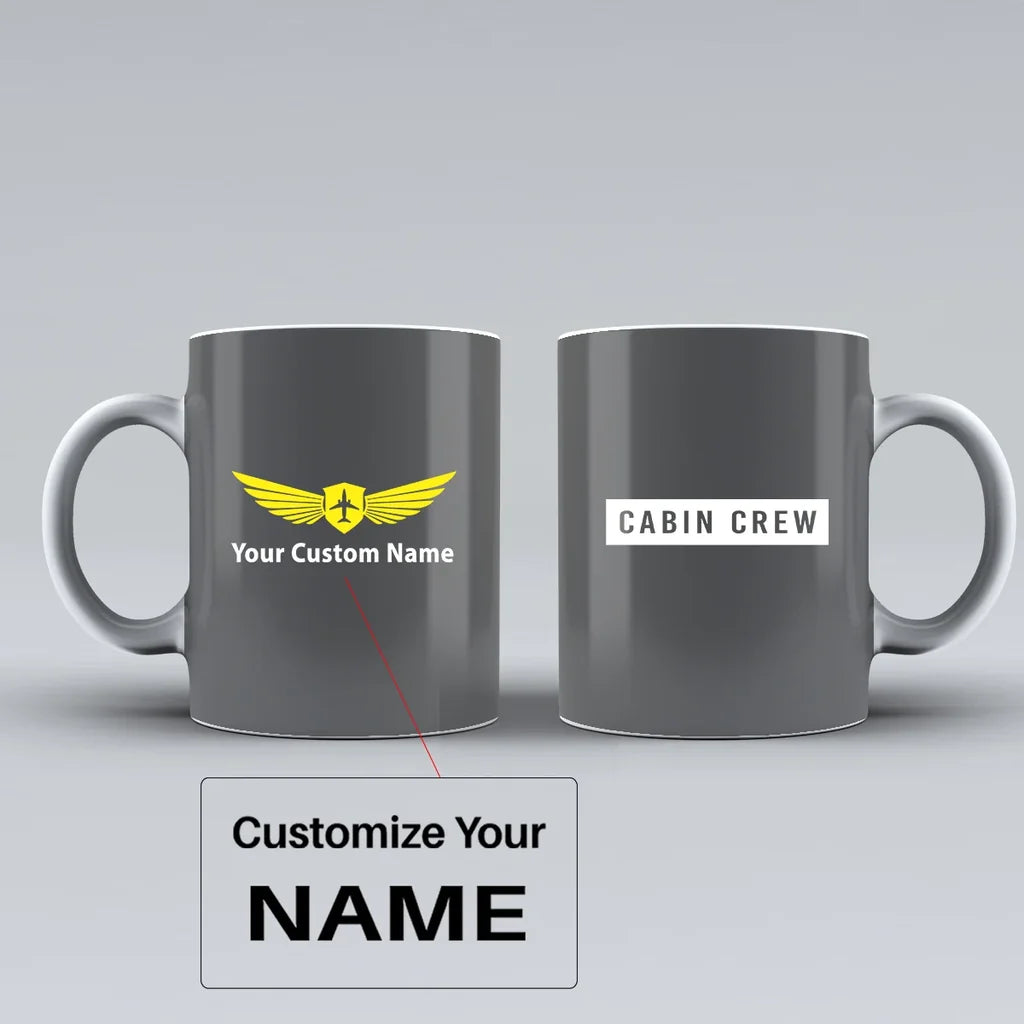 Customisable Cabin Crew Text Mug - view 7