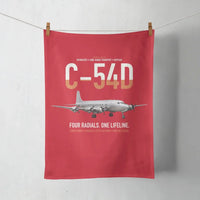 Thumbnail for C-54D Skymaster design on red towel