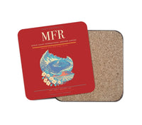 Thumbnail for Rogue Valley International–Medford Airport (MFR) design on red 1 piece coaster