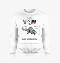 Thumbnail for PZL-Świdnik W-3WA Sokół design on white sweatshirt