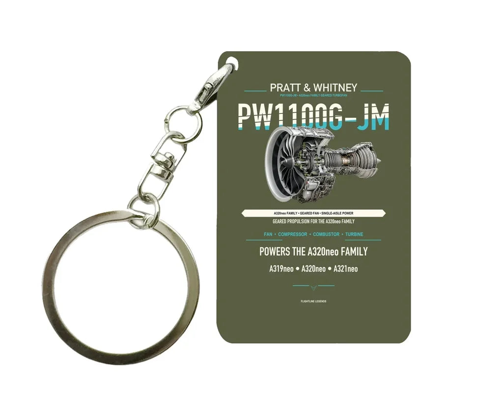 PW1100G-JM Key Chain design on green army key chain