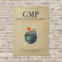 Thumbnail for Gimpo International Airport GMP vertical canvas print - no frame - beige background