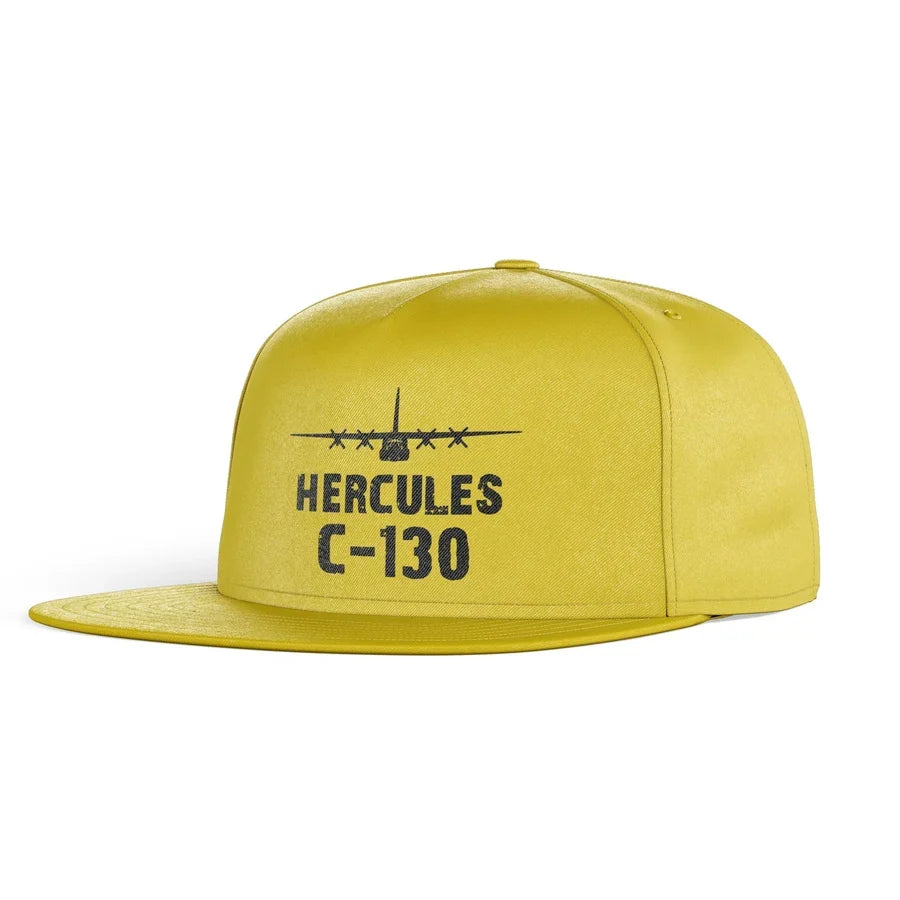 Military Transport Airplane C 130 snapback - yellow