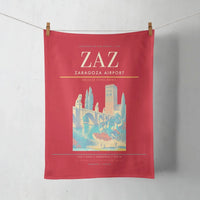Thumbnail for Zaragoza Airport (ZAZ) design on red towel
