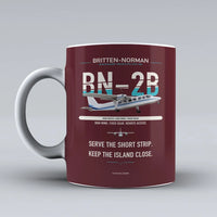 Thumbnail for BN-2B-26 Islander Mug design on dark red britten norman
