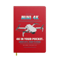 Thumbnail for DJI Mini 4K design on red notebook