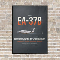 Thumbnail for EA-37B Compass Call vertical canvas print - framed - gray background